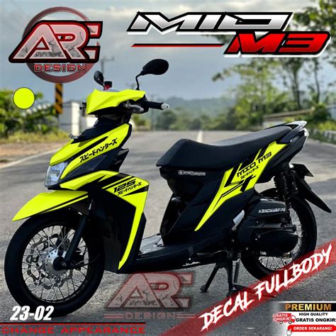 Jual Cod Terbaru Decal Sticker Yamaha Mio M Full Body Stiker