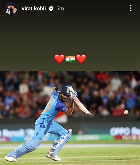 Johns On Twitter Instagram Story Of Virat Kohli