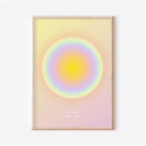 Aura Poster Gradient Wall Art Spiritual Print Abstract Etsy