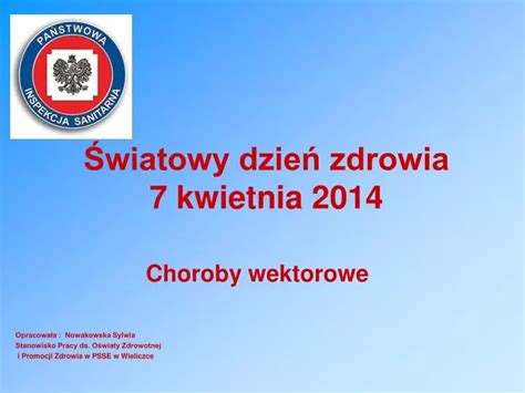 PPT Światowy dzień zdrowia 7 kwietnia 2014 PowerPoint Presentation