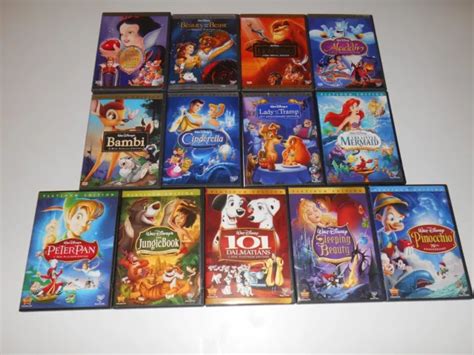 WALT DISNEY PLATINUM EDITION Complete 13 DVD Set Movie Lot Beauty and ...