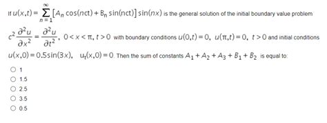 Solved To Solve The Wave Equation Chegg