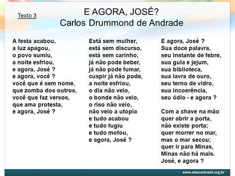 Jos Frase De Um Famoso Poema De Drummond