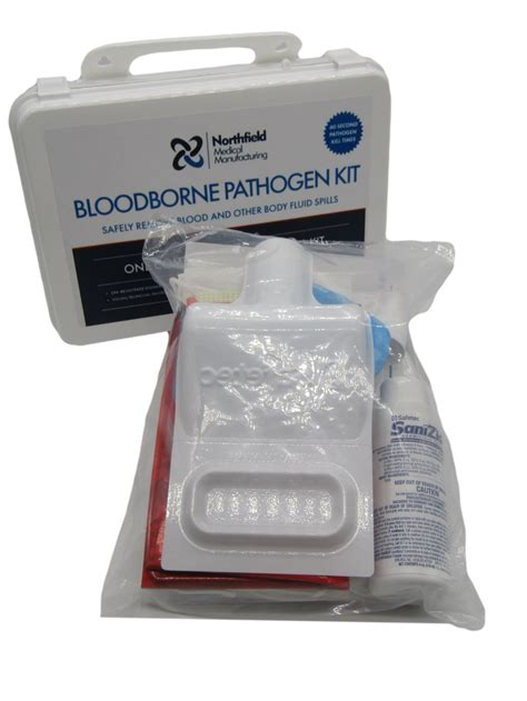 Osha Bloodborne Pathogen Spill Kit In Plastic Refillable Case
