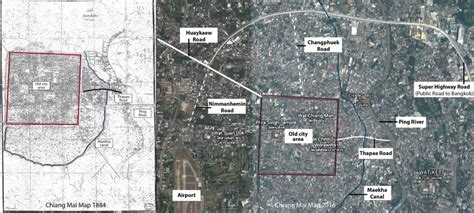 The Characteristics Of Chiang Mai City Planning Left Chiang Mai Map Download Scientific