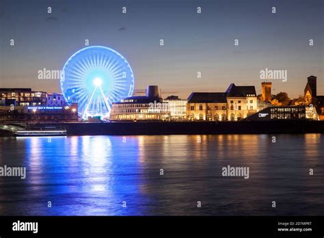 Europa Rad 55 Meters High Ferris Wheel In The Rheinau Harbor At The