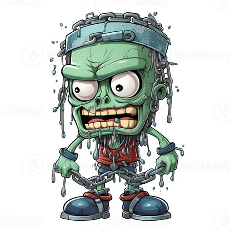 Cute Cartoon Halloween Zombie Clipart Ai Generative 27237673 Png