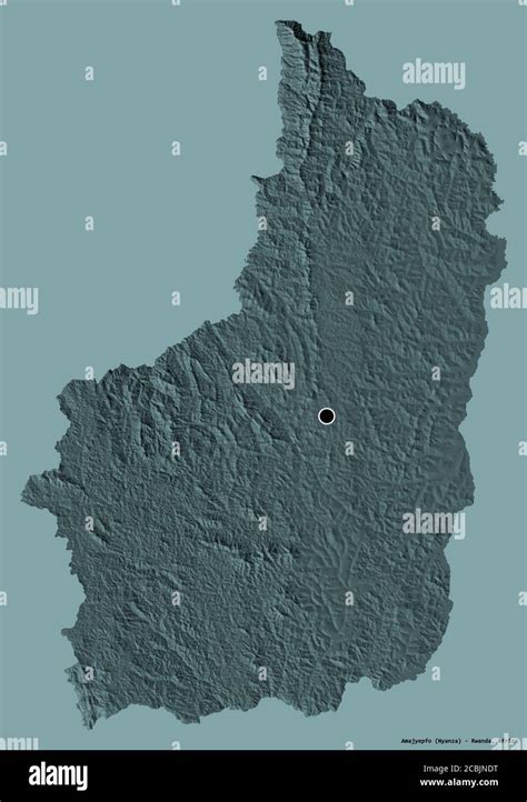 Forma De Amajyepfo Provincia De Ruanda Con Su Capital Aislada Sobre