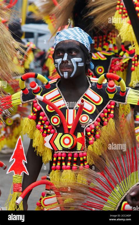 Philippines Panay Island Kalibo City Ati Atihan Festival Stock Photo