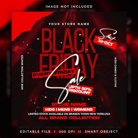 Premium Psd Psd Black Friday Sale Flyer Design Template