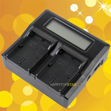 Dual Double Digital LCD Quick Charger For Canon LP E6 LP E6N Battery