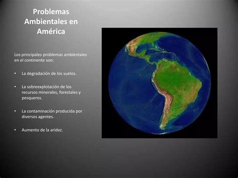 Problemas Ambientales En América Ppt