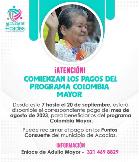 El De Septiembre Inician Pagos De Colombia Mayor