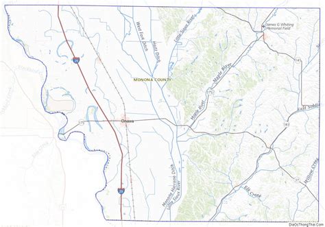 Map of Monona County, Iowa - Thong Thai Real