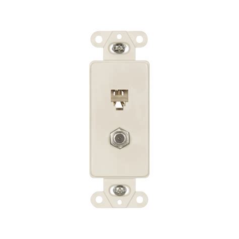 Eaton 3562la 4 Conductor Type F Combination Telephone Jack And Coaxial Adapter With Decorator