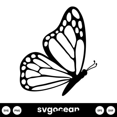 Butterfly Silhouette Svg Vector For Instant Download Svg Ocean — Svgocean
