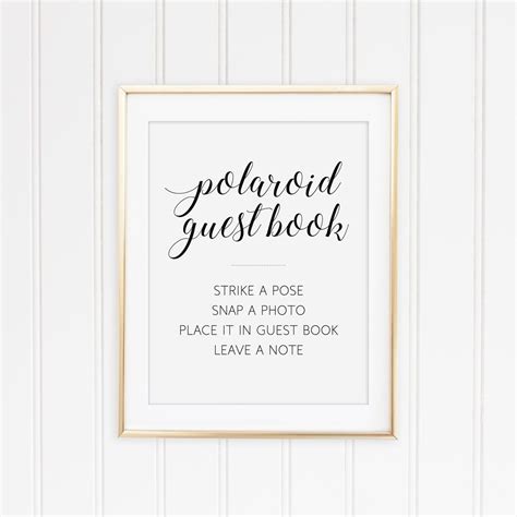 Polaroid Guest Book Sign Printable Guest Book Sign By OrchardBerry