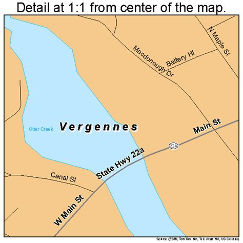 Vergennes Vermont Street Map 5074650