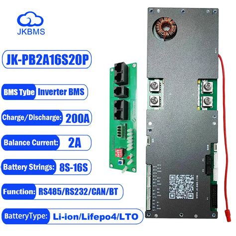 JK Inverter BMS 16S 48V Lifepo4 PB 2A16S20P 1A 2A Active Balance 8S 16S