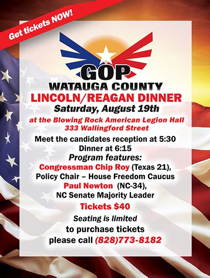 Watauga 2023 Lincoln Reagan Dinner Watauga County Republican Party