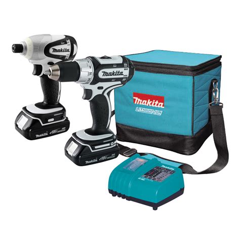 Makita Lct W Volt Compact Li Ion Drill Impact Driver Piece Combo