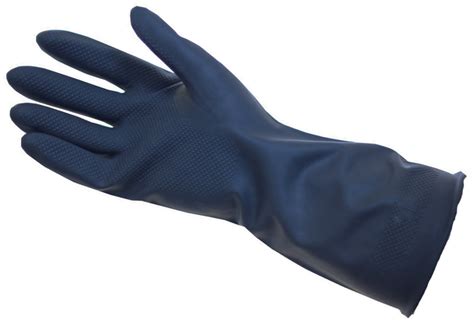 Long Sleeve Black Heavy Duty Rubber Gloves Medlrg Hy G39