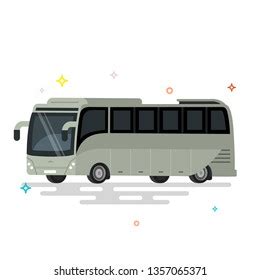 Bus Cool Flat Design Public Transport Stock Illustration