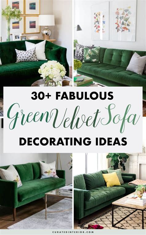 Fabulous Green Velvet Sofa Decorating Ideas Greenvelvetsofas