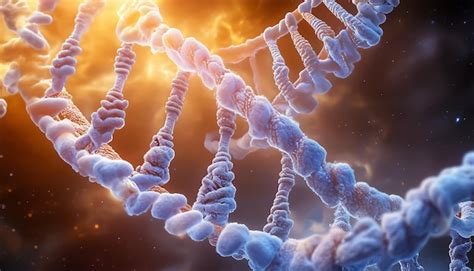 Dna Antes De Nascer - Cadeia de DNA Cadeias brilhantes da hélice de DNA Conceito de biologia ...