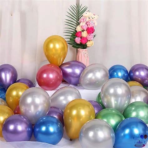 Jual Balon Latex Metalik Warna Warni Ukuran Besar 12 Inch Lengkap Ulang