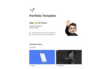 Portfolio Template Template | Notion Marketplace