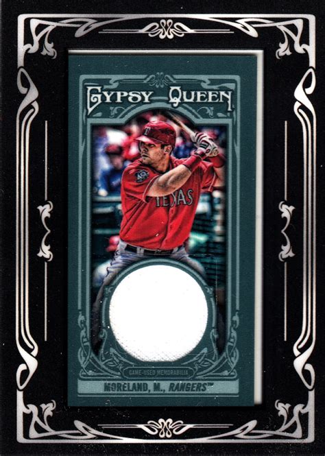 2013 Topps Gypsy Queen Framed Mini Relics MMR Mitch Moreland Rangers