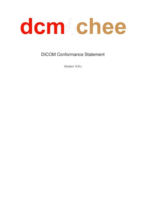 Pdf Dicom Conformance Statement To Process Dicom Modality