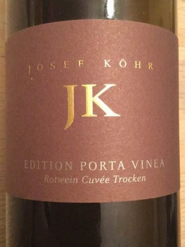 Dr Josef Köhr Edition Porta Vinea Rotwein Cuvée Trocken Vivino US