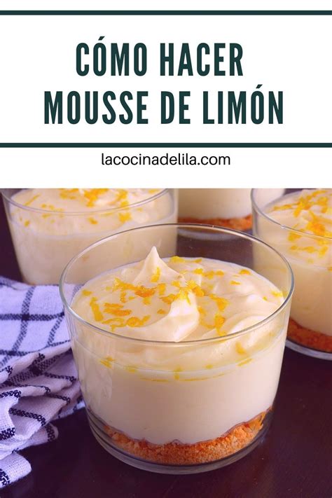 Mousse de limón con leche condensada La Cocina de Lila Mousse de