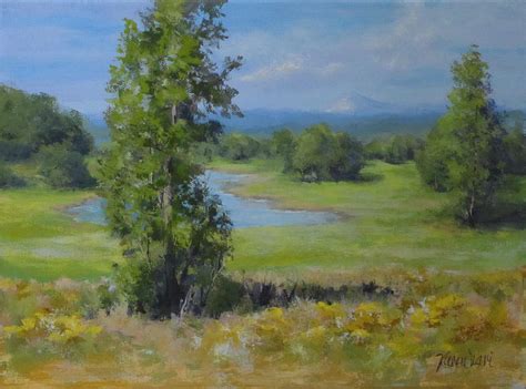 Summer Pond - Impressionistic Landscape With Summer Trees Painting by ...