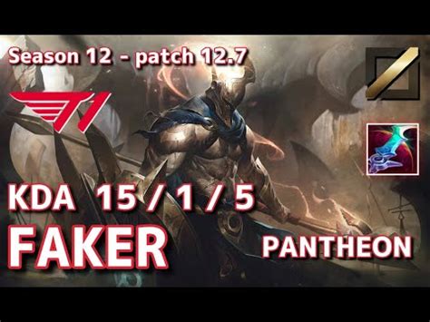 Kr C T Faker Pantheon Vs Ahri Mid Patch Kr