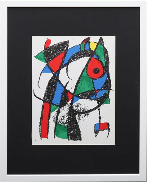 JOAN MIRÓ Färglitografi ur Miró Lithographe II Konst Måleri