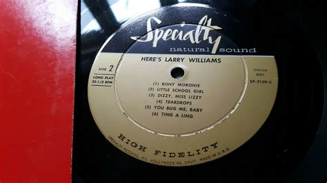 Popsike LARRY WILLIAMS Here S Larry Williams U S ORIGINAL