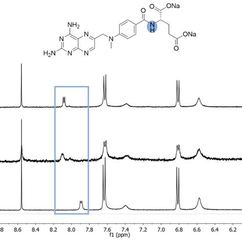 ¹H NMR spectra in DMSO d6 of A MTX B MTX with an equimolar amount