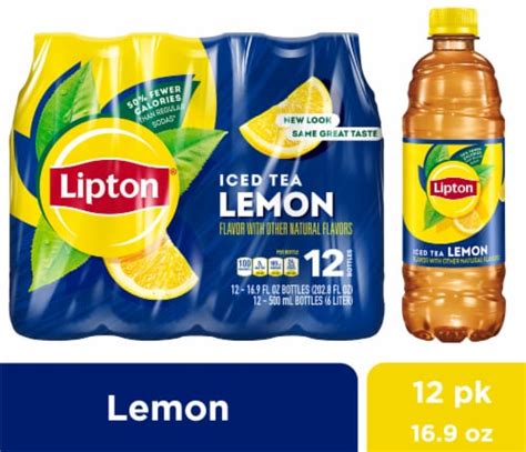 Lipton Lemon Iced Tea Multipack Bottles 12 Pk 16 9 Fl Oz Frys