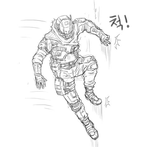 wall running pilot | Titanfall, Anatomy sketches, Fall drawings