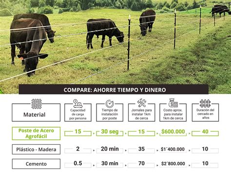 Poste De Acero Ligero M Agrofacil Agrof Cil Co