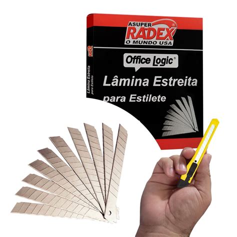 L Mina Para Estilete Estreito Office Logic Radex Shopee Brasil