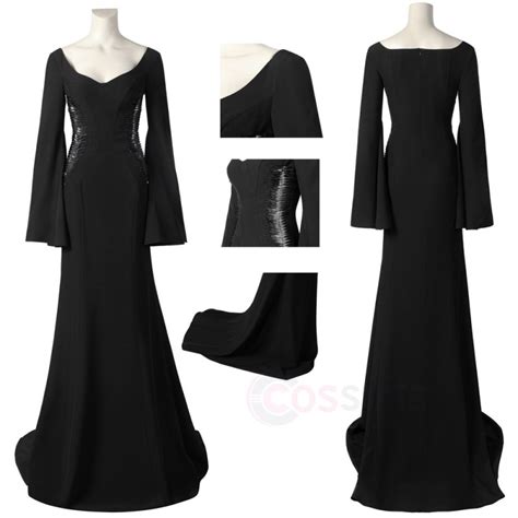 Wednesday Addams Family Morticia Cosplay Costumes - CosSuits