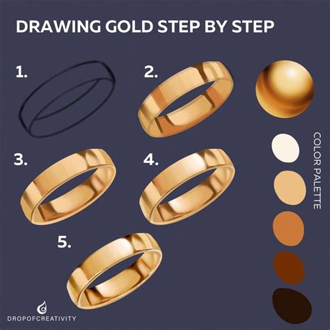 How To Draw Gold A Step By Step Tutorial Digital Art Tutorial