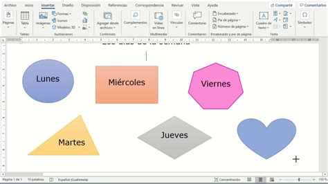 Como Insertar Formas En Word Para Niños 2 Youtube