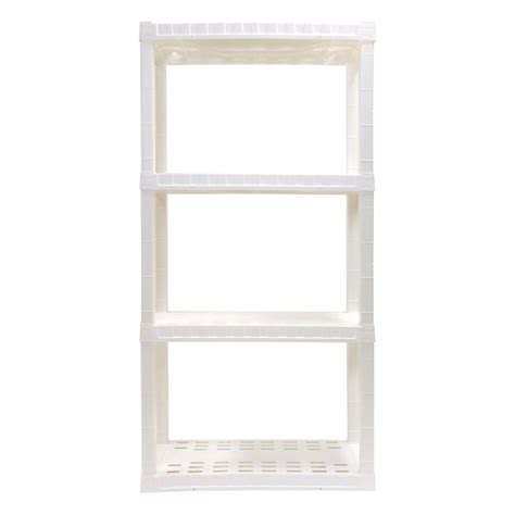 Oskar Heavy Duty 30w X 14d X 57h 4 Shelf Plastic Shelving 400 Lb