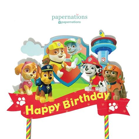 Paw Patrol Cake Topper