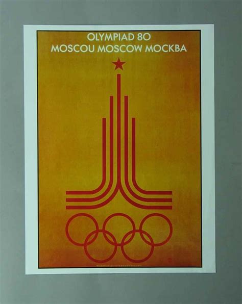 Poster 1980 Moscow Olympic Games Australian Sports Museum